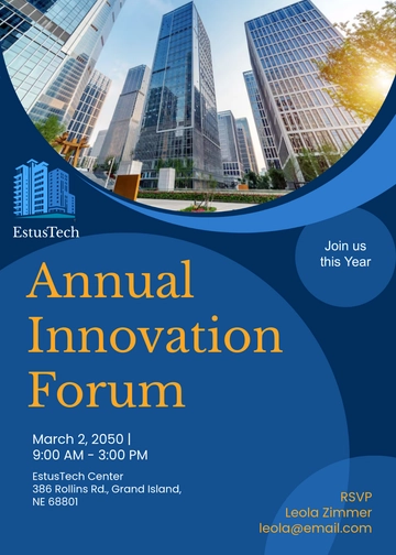 Modern Innovation Forum Invitation Template - Edit Online & Download