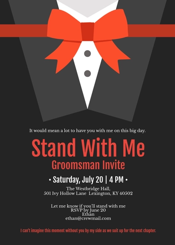 Groomsman Proposal Invitation Template - Edit Online & Download