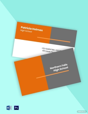 Education School Business Card Template