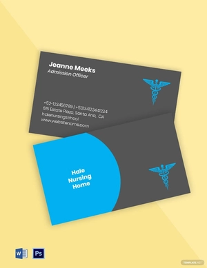 Nursing School Business Card Template