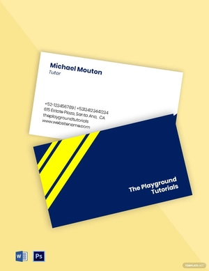 Tutoring School Business Card Template
