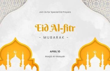 Religious Eid Al-Fitr Poster Template - Edit Online & Download