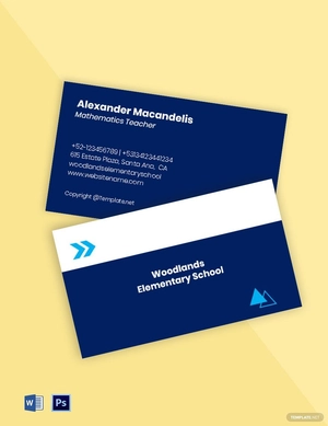 Creative School Business Card Template