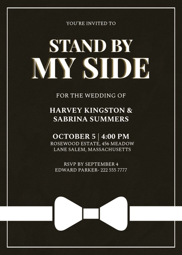 Classic Groomsman Invitation Template - Edit Online & Download