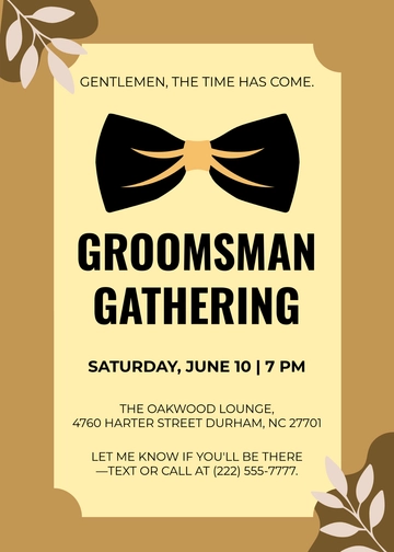 Simple Groomsman Invitation Template - Edit Online & Download