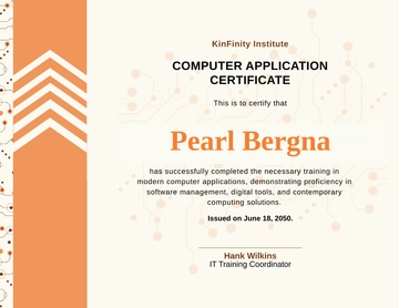 Modern Computer Application Certificate Template - Edit Online & Download