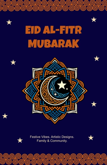 Creative Eid Al-Fitr Vector Poster Template - Edit Online & Download