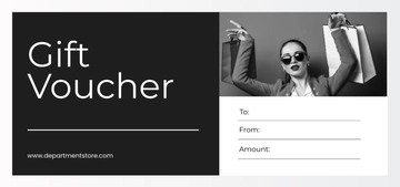 Free Timeless Black & White Voucher Template to Edit Online