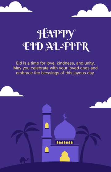 Vertical Eid Al-Fitr Poster Design Template - Edit Online & Download