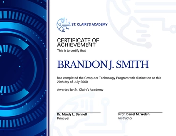 Professional Computer Technology Certificate Template - Edit Online & Download