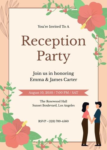 DIY Reception Invitation Template - Edit Online & Download