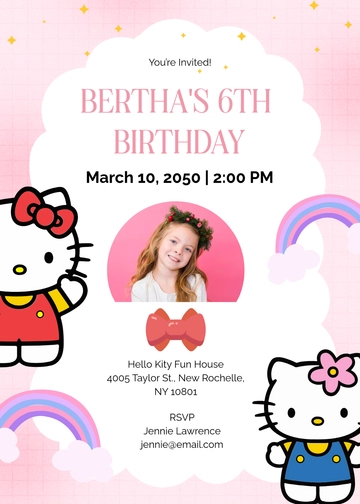 Kawaii Hello Kitty Invitation Template - Edit Online & Download