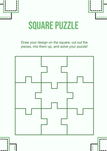 Square Puzzle Template - Edit Online & Download