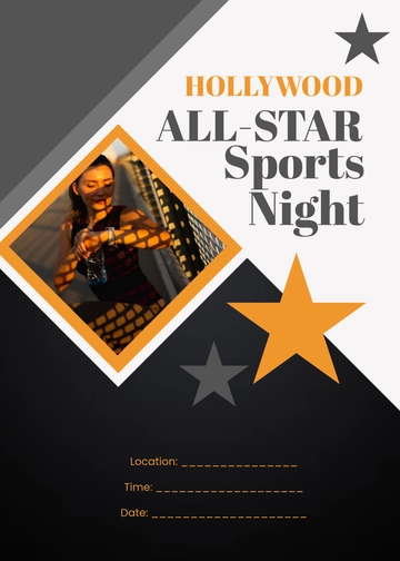 Blank Hollywood Sports Invitation Template - Edit Online & Download
