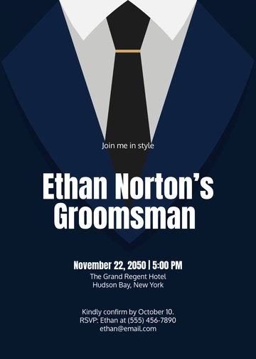 Luxury Groomsman Invitation Template - Edit Online & Download