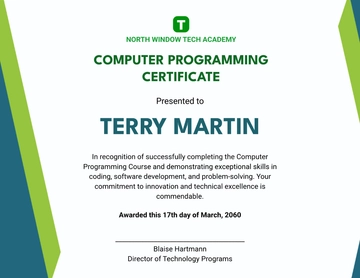 Computer Programming Certificate Template - Edit Online & Download