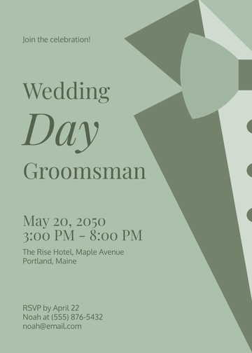 Minimalist Groomsman Invitation Template - Edit Online & Download