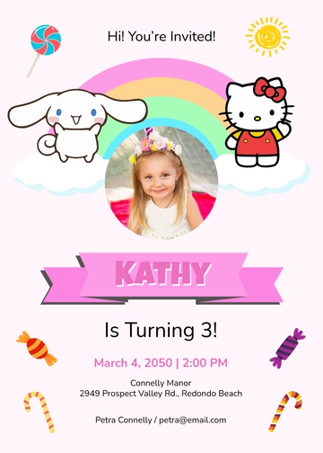 Hello Kitty & Cinnamoroll Invitation Template - Edit Online & Download