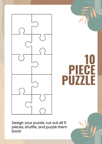 10 Piece Puzzle Template - Edit Online & Download
