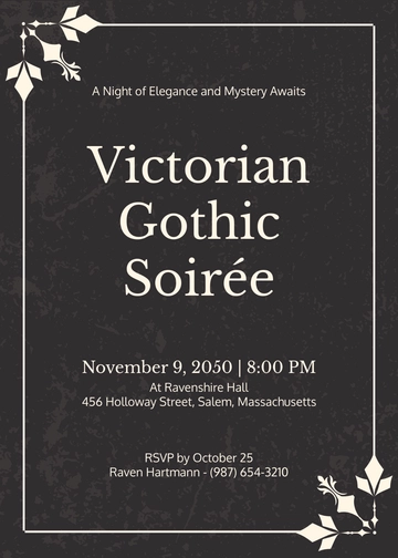 Victorian Gothic Invitation Template - Edit Online & Download