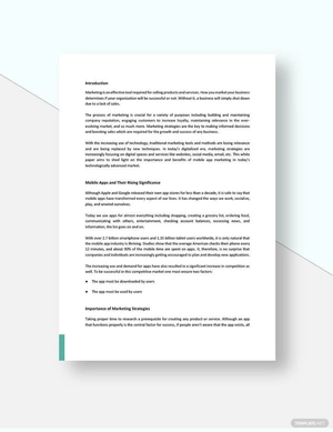 Mobile App Marketing White Paper Template