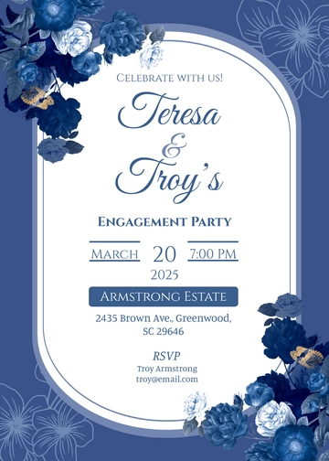 Marriage Engagement Invitation Template - Edit Online & Download