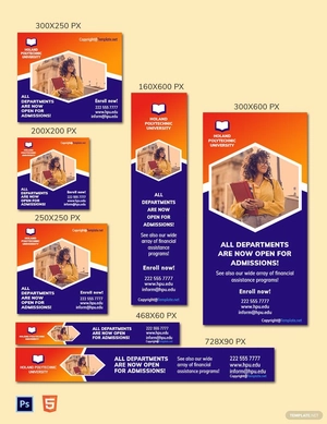 Sample University Banner Ad Template