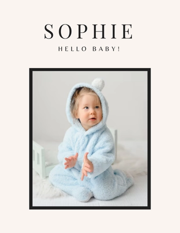 Modern Infant Baby Photo Template - Edit Online & Download