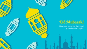 Eid Mubarak Background Template - Edit Online & Download