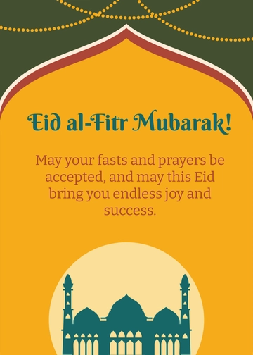 Fitr Wishes Template - Edit Online & Download