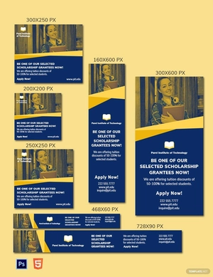 College Web Banner Ad Template