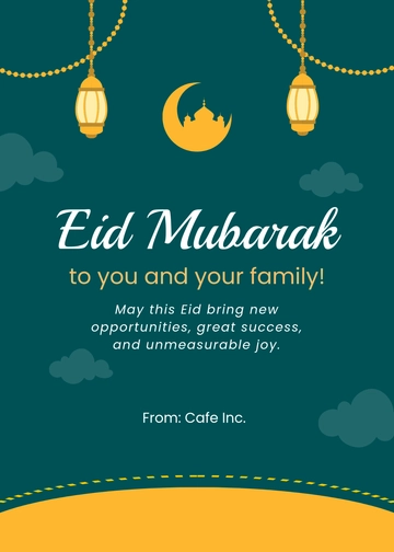 Eid Mubarak Greeting Template - Edit Online & Download