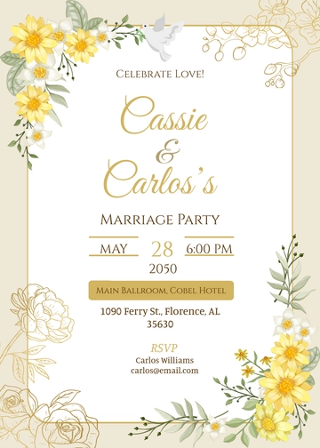 Creative Marriage Party Invitation Template - Edit Online & Download