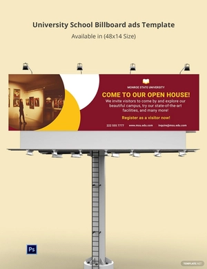 University School Billboard Ads Template