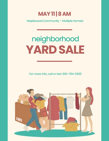 Neighborhood Yard Sale Flyer Template - Edit Online & Download