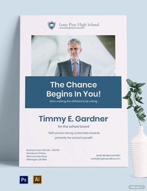 School Board Campaign Poster Template
