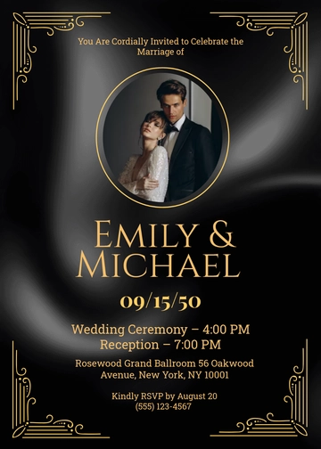 Luxury Marriage Invitation Template - Edit Online & Download