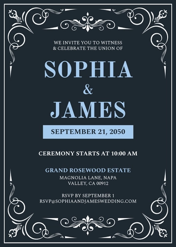 Classic Marriage Invitation Template - Edit Online & Download