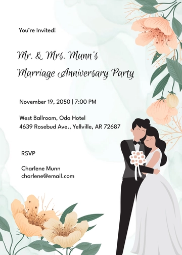 Mr. and Mrs. Marriage Invitation Template - Edit Online & Download