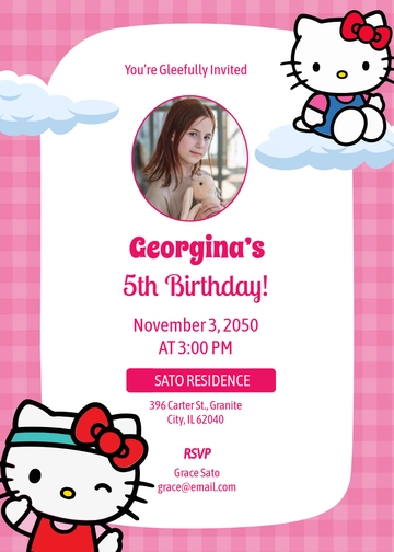 Sanrio Hello Kitty Invitation Template - Edit Online & Download