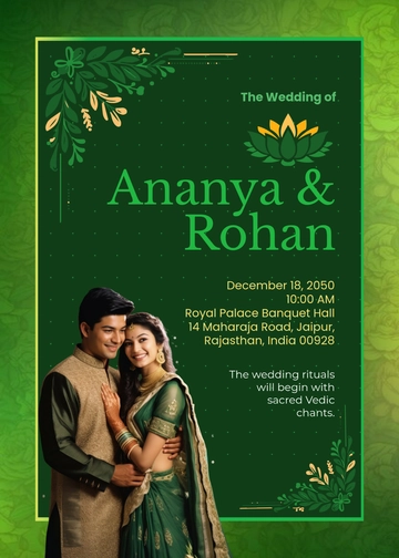 Indian Marriage Invitation Template - Edit Online & Download