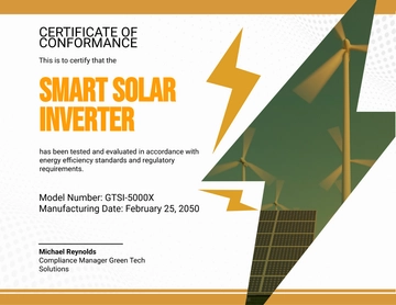 Energy Efficiency Conformance Certificate Template - Edit Online & Download