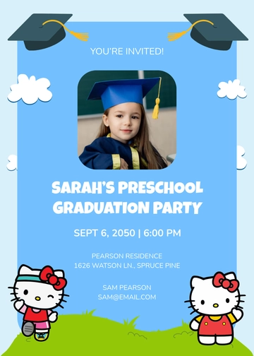 Hello Kitty Graduation Invitation Template - Edit Online & Download