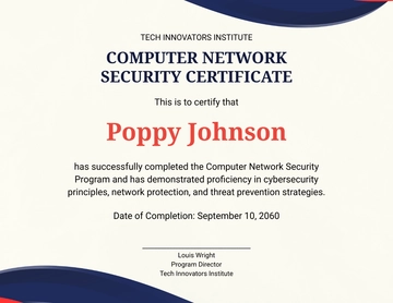 Computer Network Security Certificate Template - Edit Online & Download