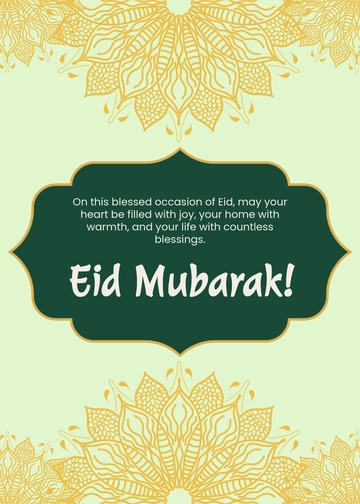 Eid Mubarak Message Template - Download | Template.net