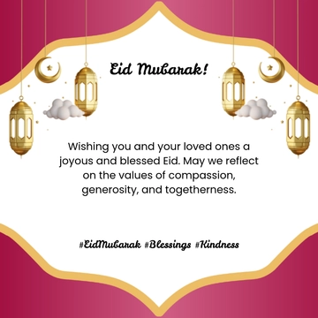 Eid Mubarak Greeting Linkedin Post Template - Download | Template.net