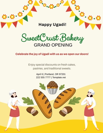 Grand Ugadi Opening Flyer Template - Edit Online & Download
