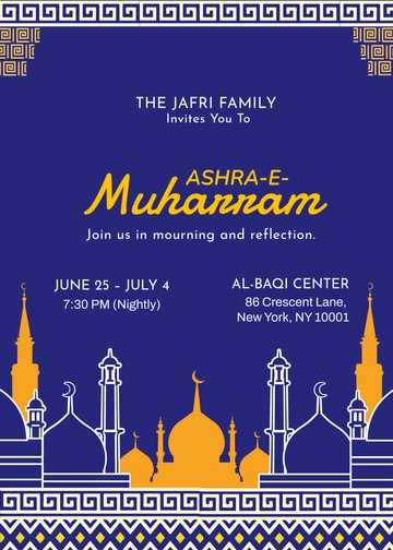 Creative Ashra Muharram Invitation Template - Edit Online & Download