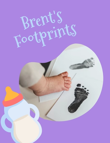 Creative Baby Footprint Photo Template - Edit Online | Template.net