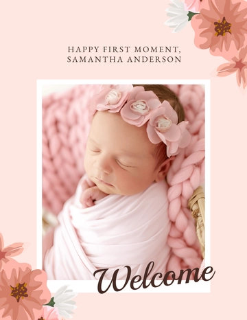 Baby Arrival Photo Template - Edit Online | Template.net
